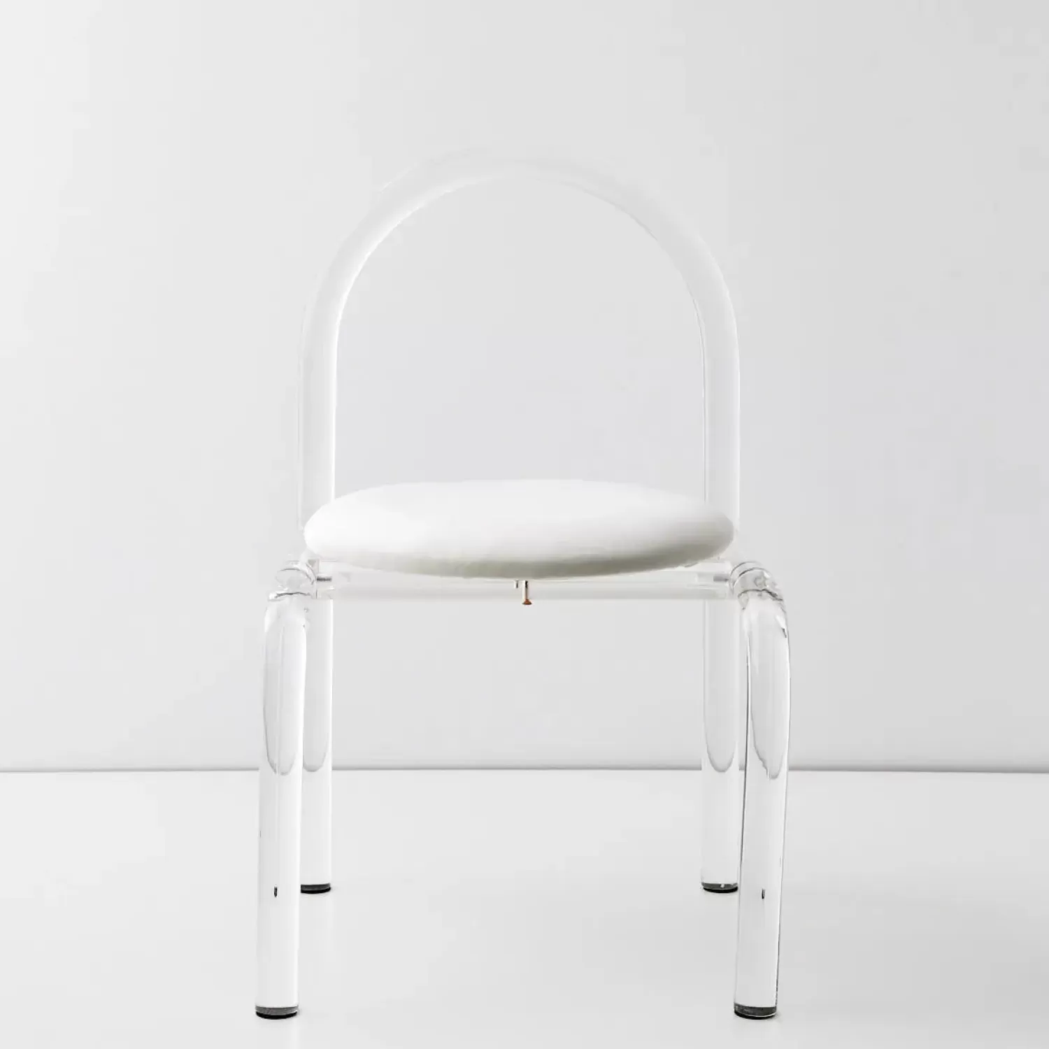 GigiandTom Arch Lucite Accent Chair White* Furniture