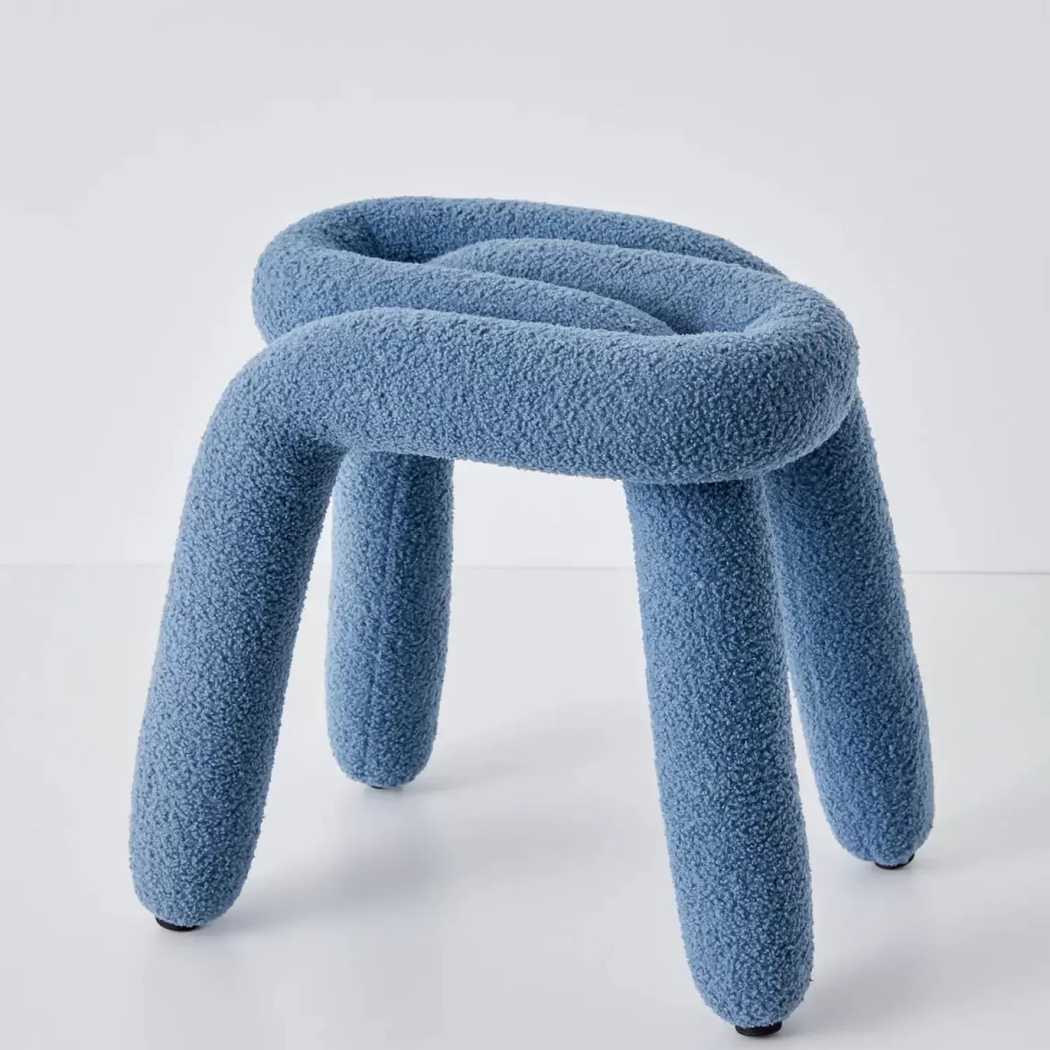 GigiandTom Berber Stool Boucle Blue* Furniture