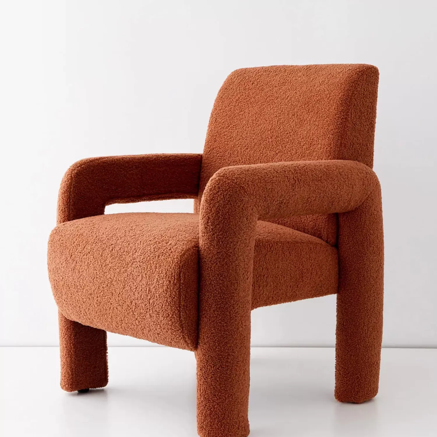 GigiandTom Boucle Accent Chair Terracotta* Furniture