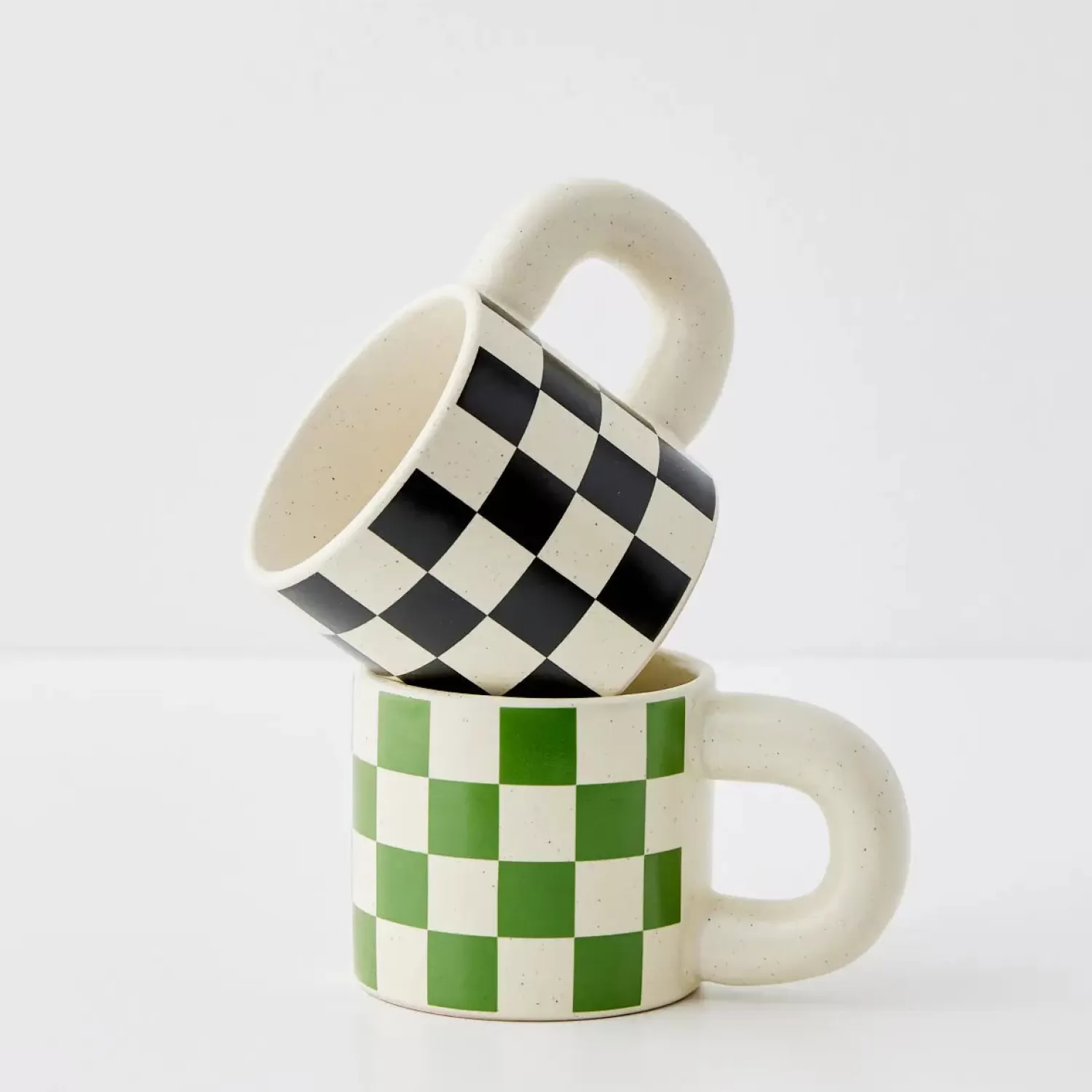 GigiandTom Checkerboard Ceramic Mug* Mugs & Teacups