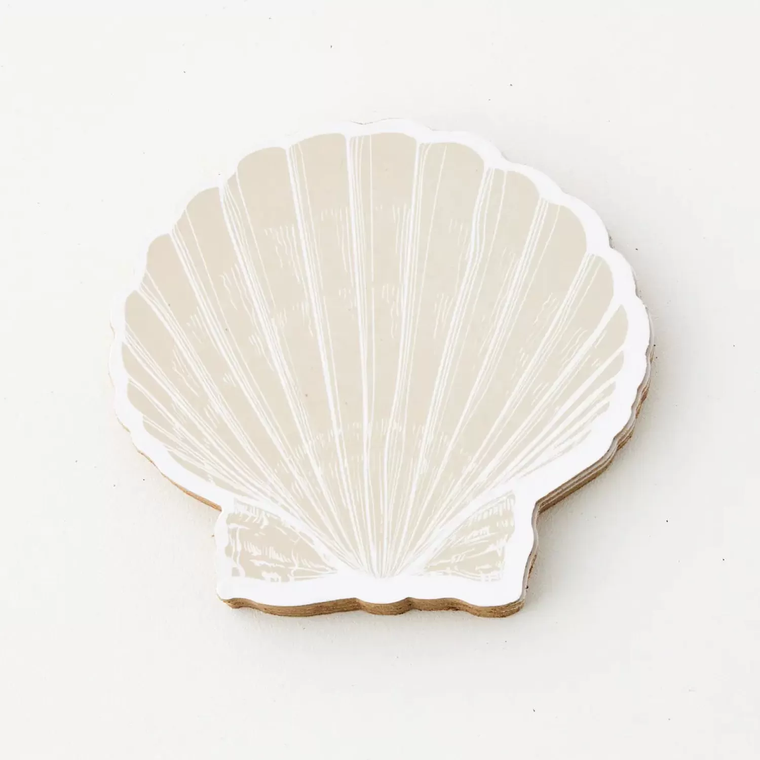 GigiandTom Clam Shell Coaster Set Of 4 Natural* Tableware