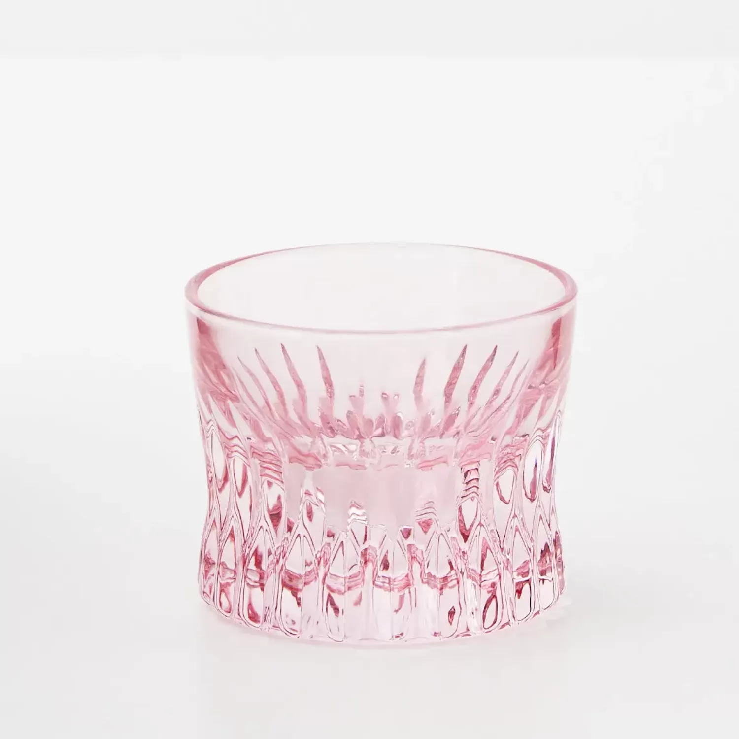 GigiandTom Crystal Cut Glass Tumbler Pink* Drinkware