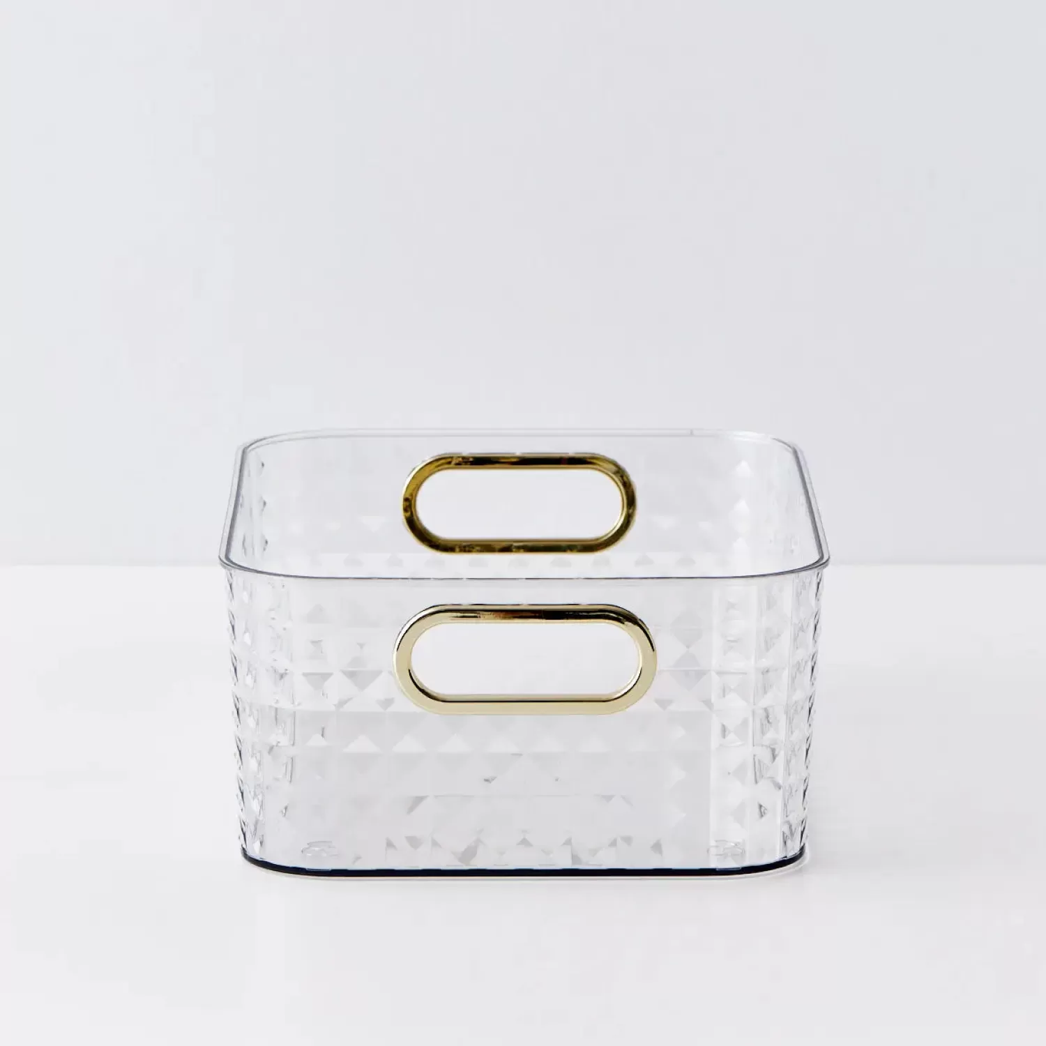 GigiandTom Crystal Cut Storage Container Clear* Bathroom Storage