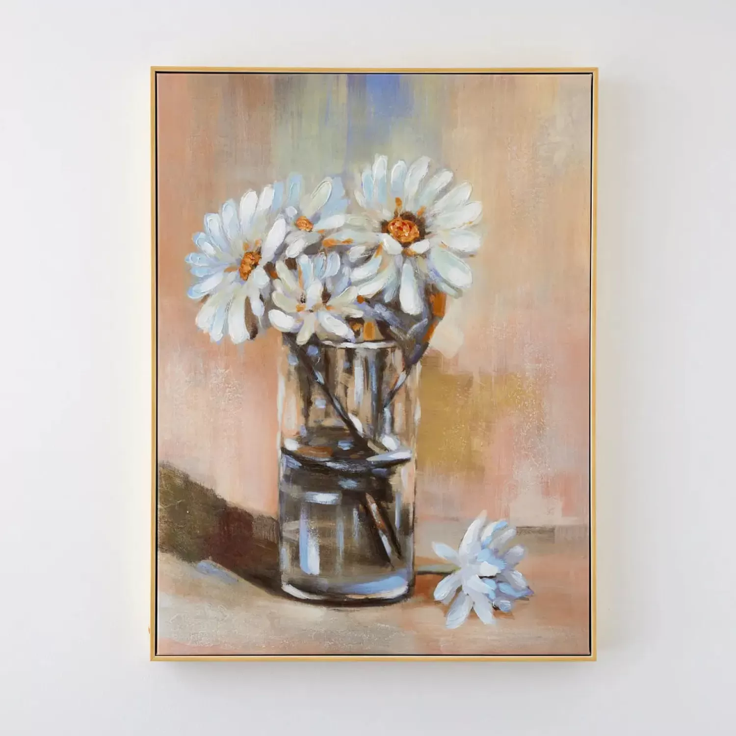 GigiandTom Daisy Garden Framed Canvas Oil Painting* Wall Art