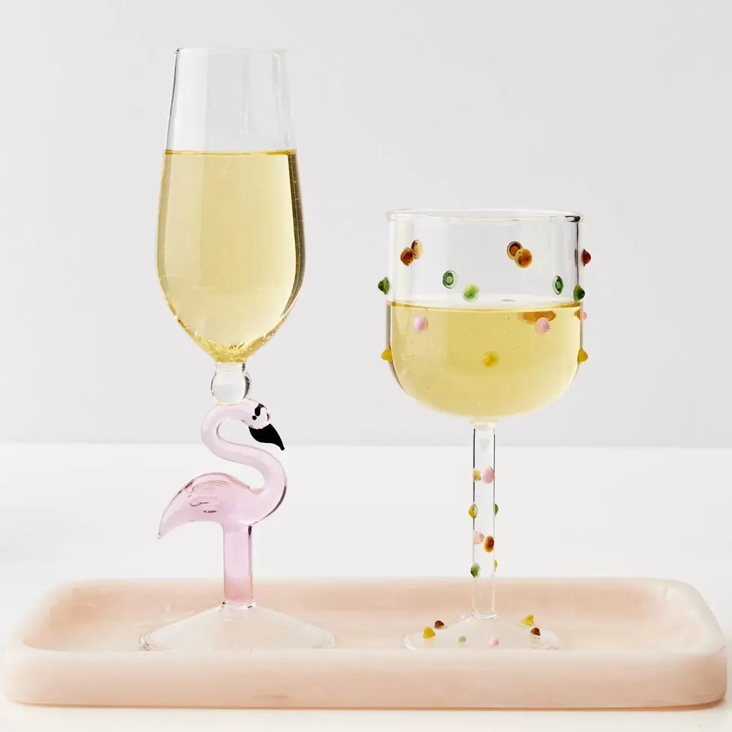 GigiandTom Flamingo Stem Champagne Glass* Wine Glasses