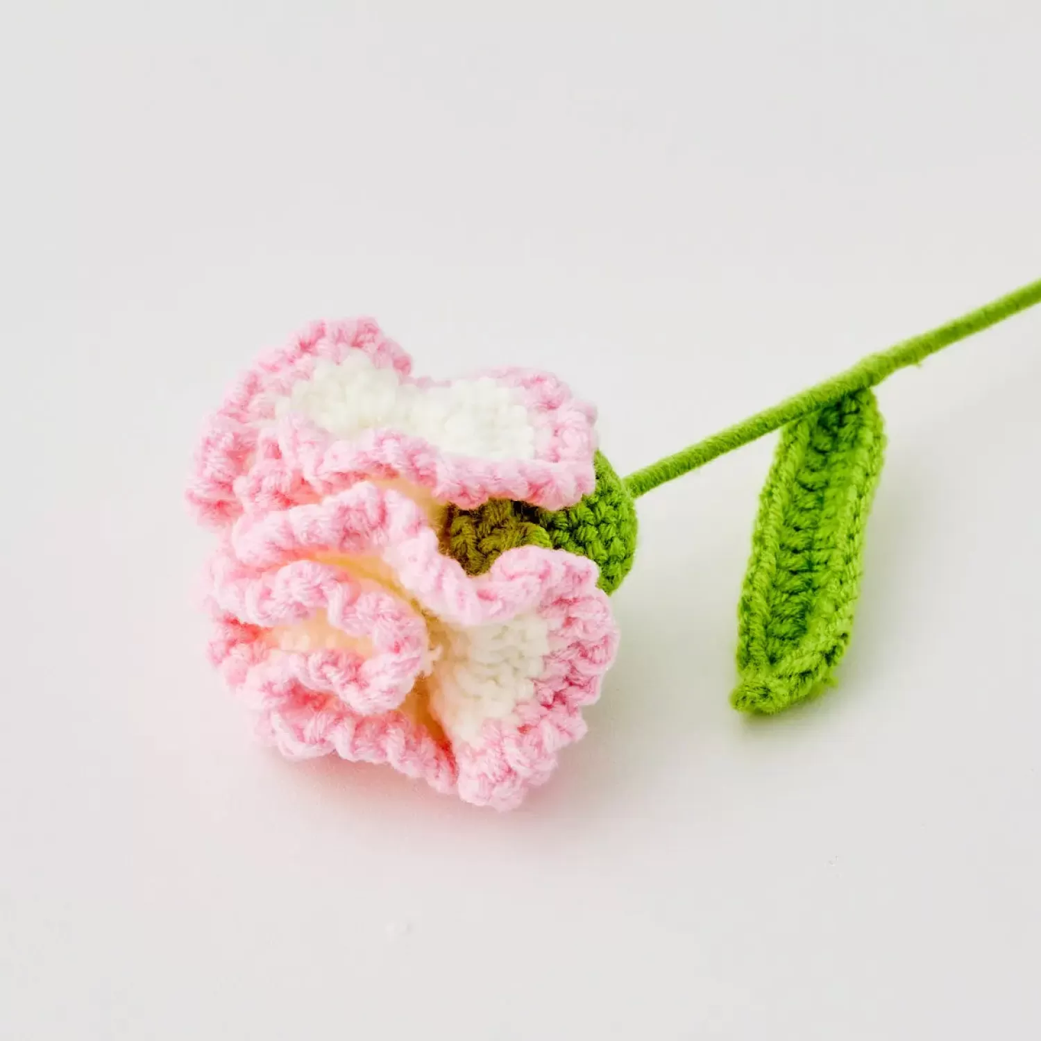 GigiandTom Freesia Hand Knitted Crochet Flower Pink* Vases