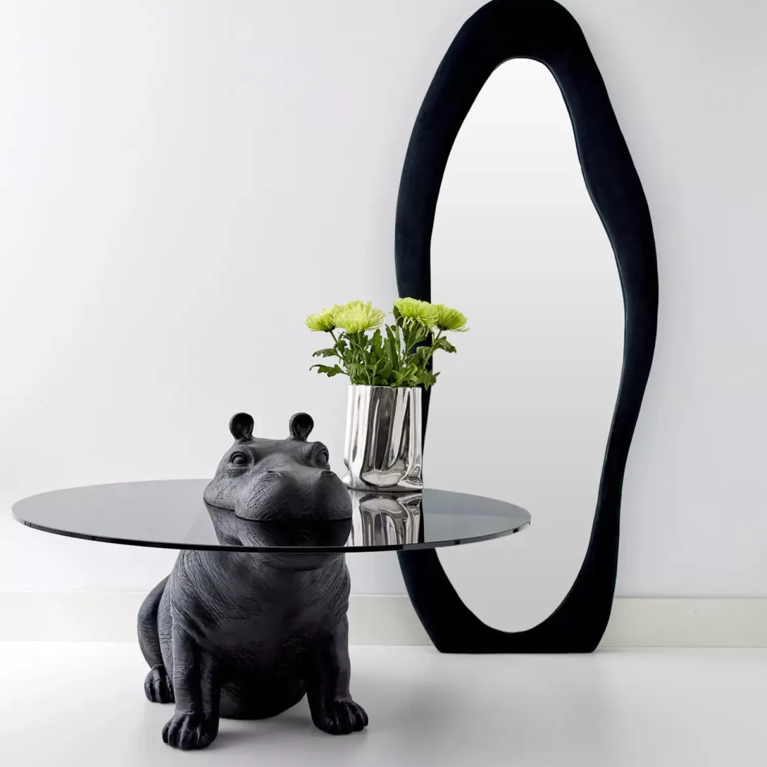 GigiandTom Hippo Glass Coffee Table Black* Furniture