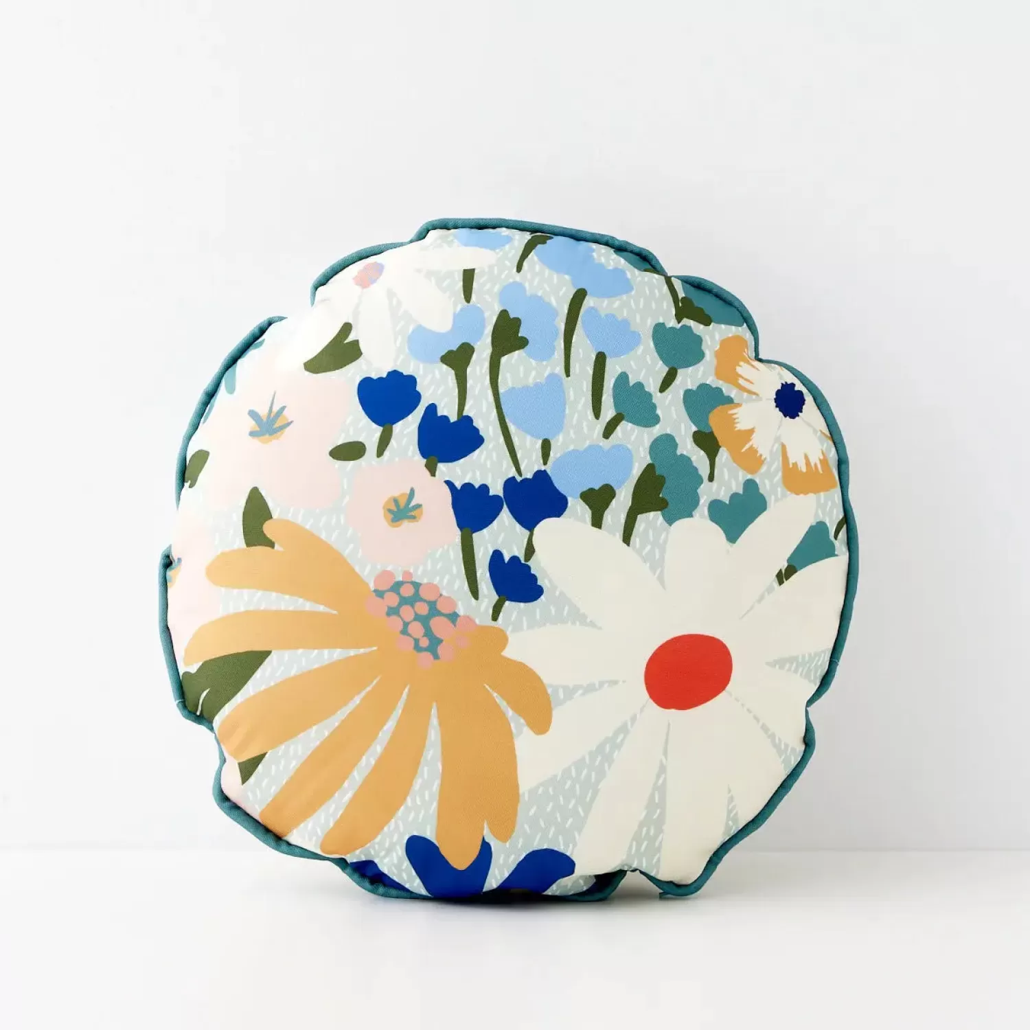 GigiandTom In Bloom Alfresco Cushion With Insert Blue* Cushions & Throws