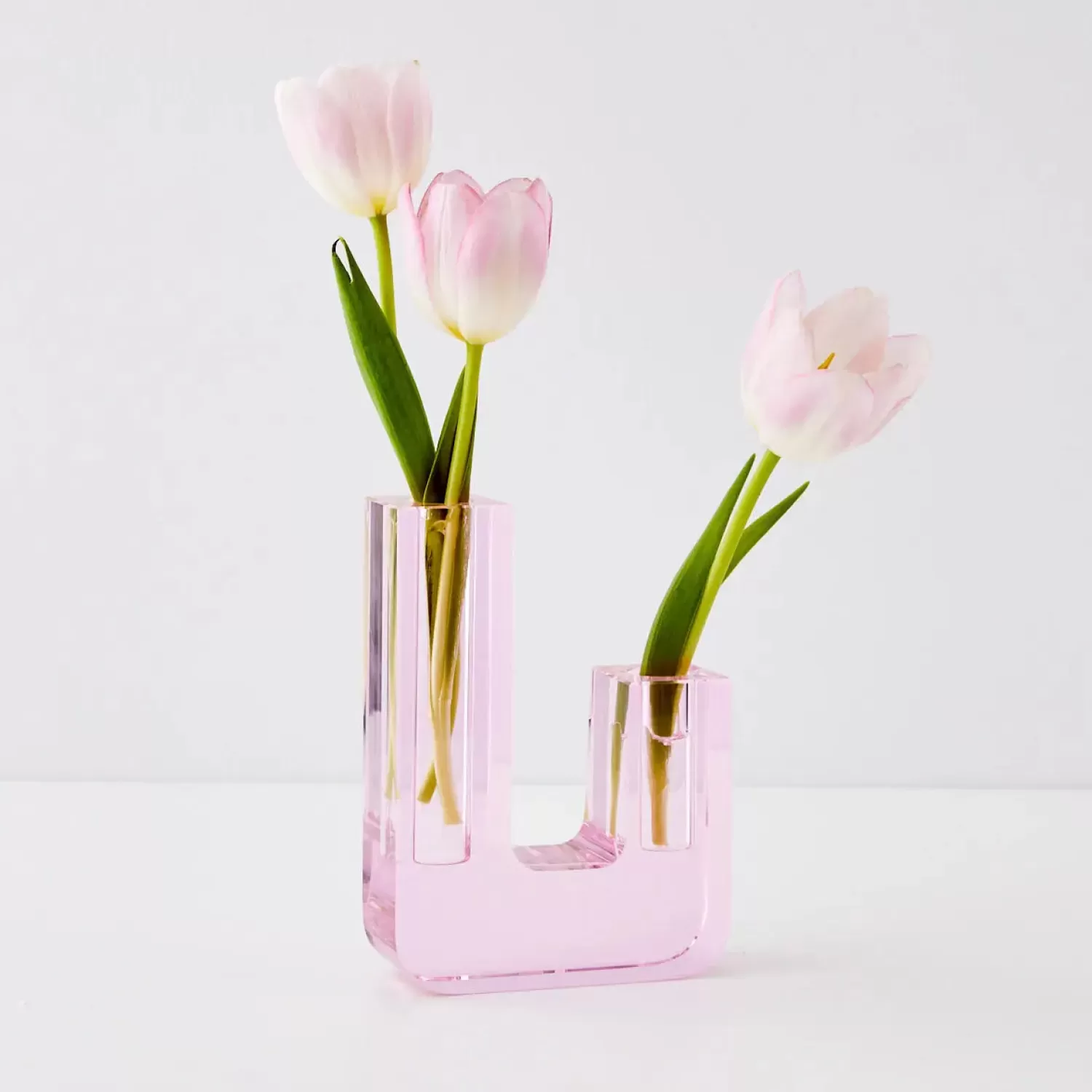 GigiandTom Infinity Crystal Cut Coloured Vase Pink* Vases