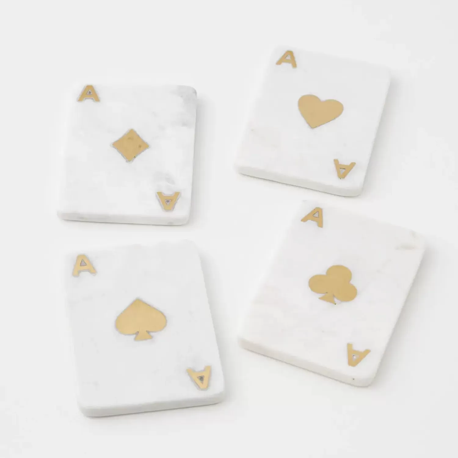 GigiandTom Lady Luck Marble Coaster Set* Tableware