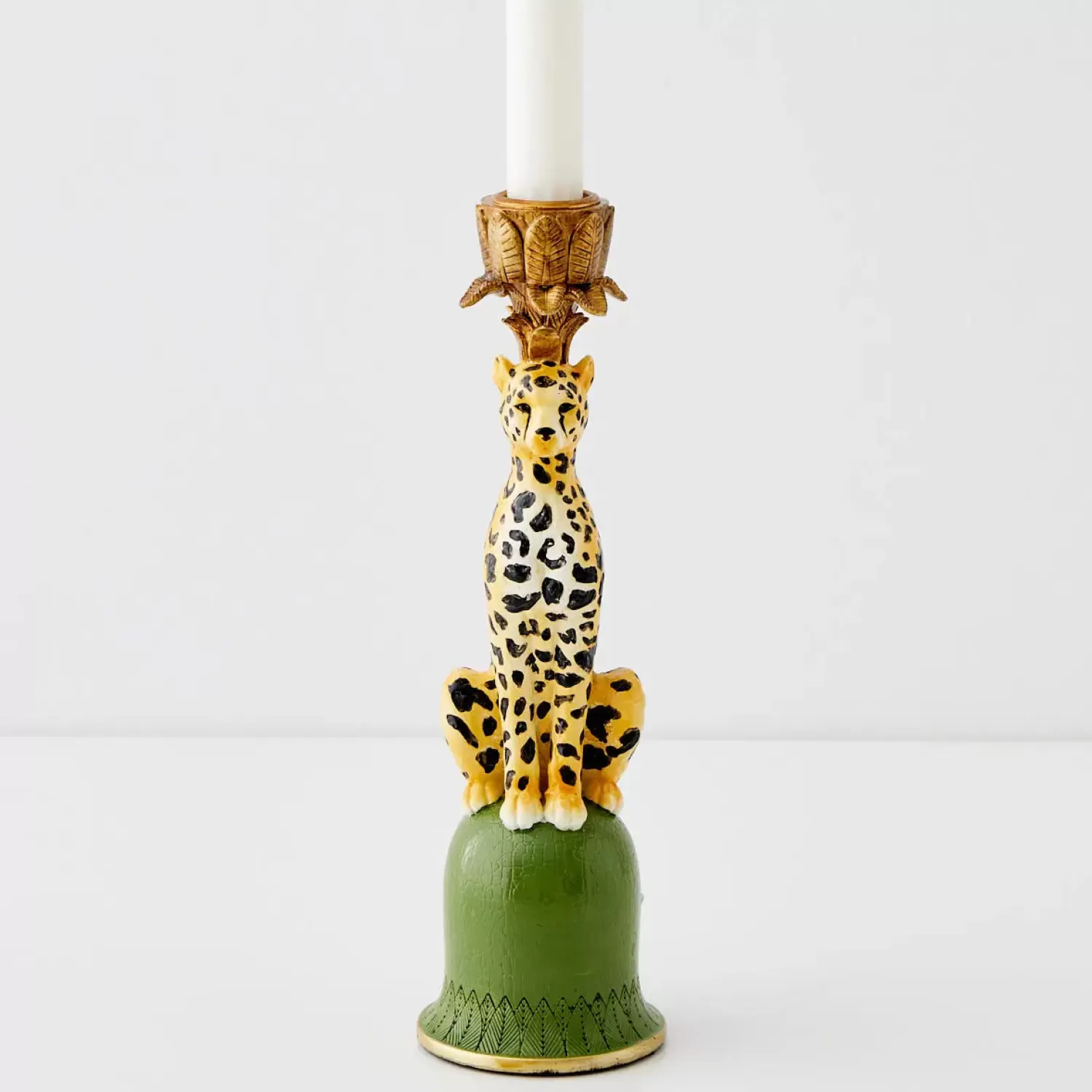 GigiandTom Leon Leopard Resin Candle Holder* Candle Holders