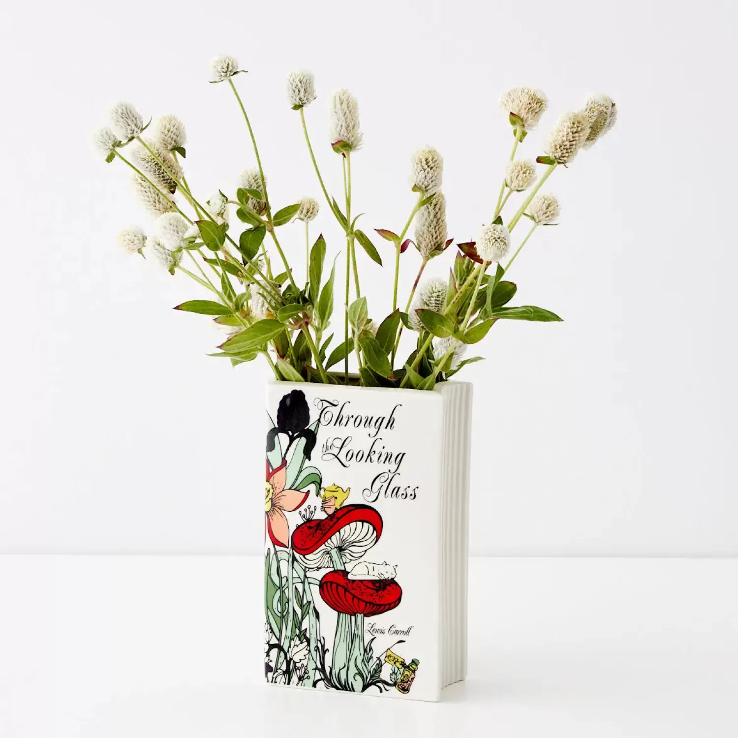 GigiandTom Looking Glass Ceramic Book Vase White* Vases