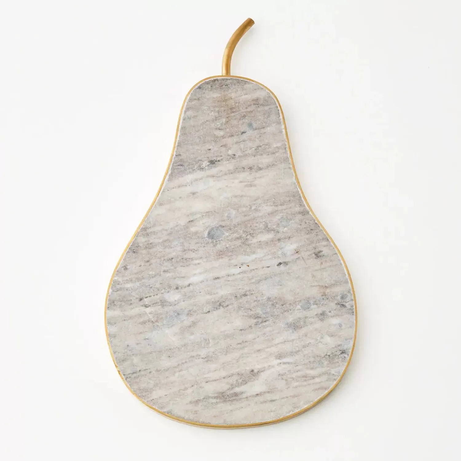 GigiandTom Lux Pear Marble & Brass Charcuterie Board* Serveware