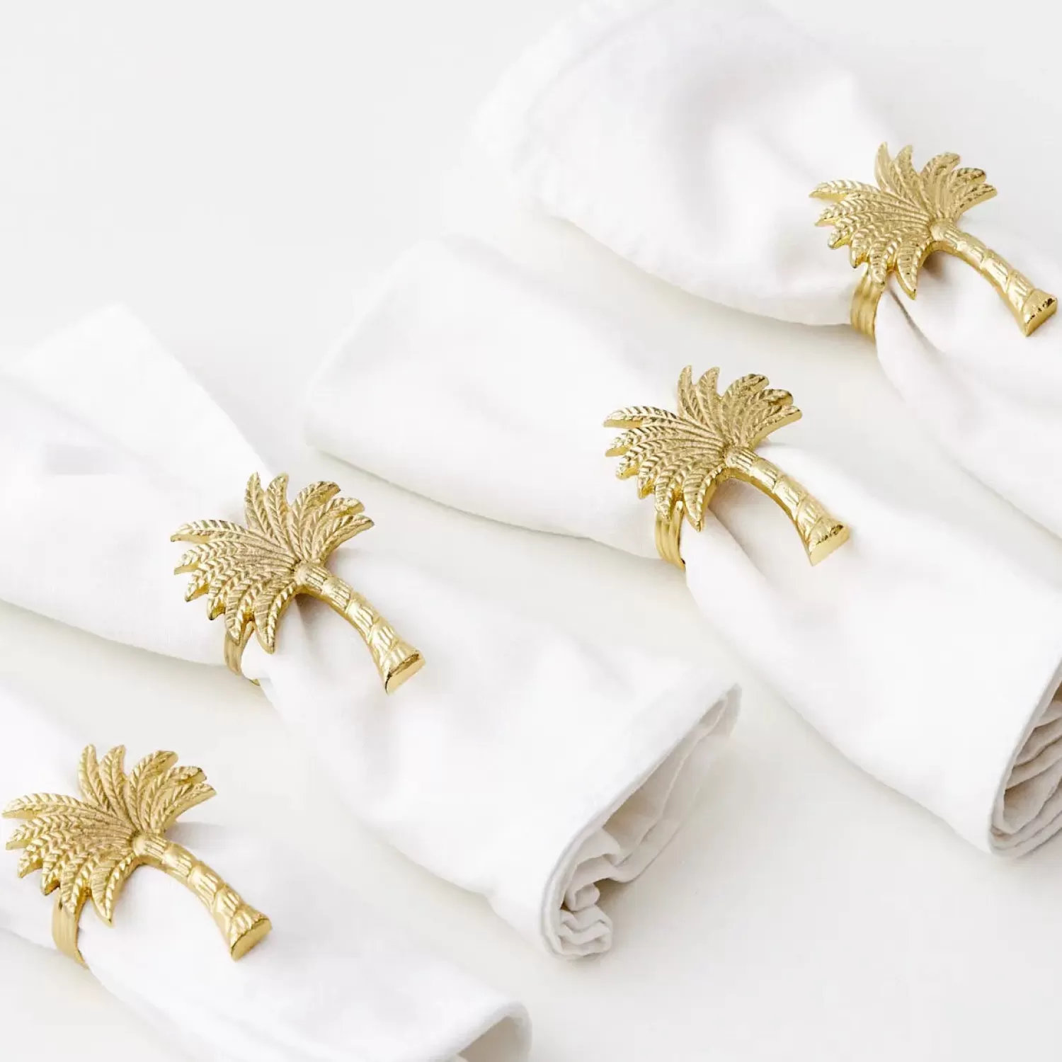 GigiandTom Miami Metal Napkin Rings Gold* Tableware