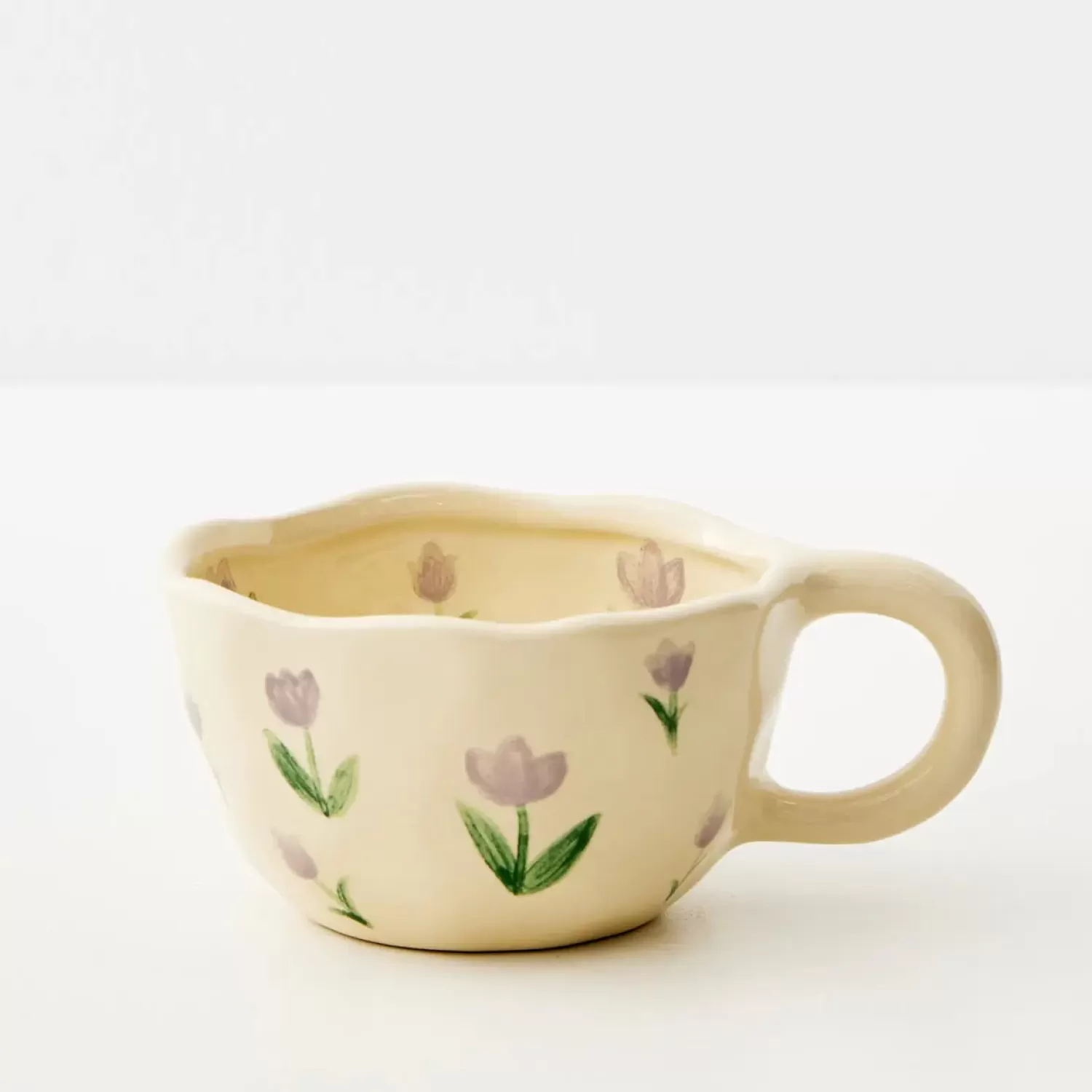 GigiandTom Painted Tulip Ceramic Mug Purple* Mugs & Teacups