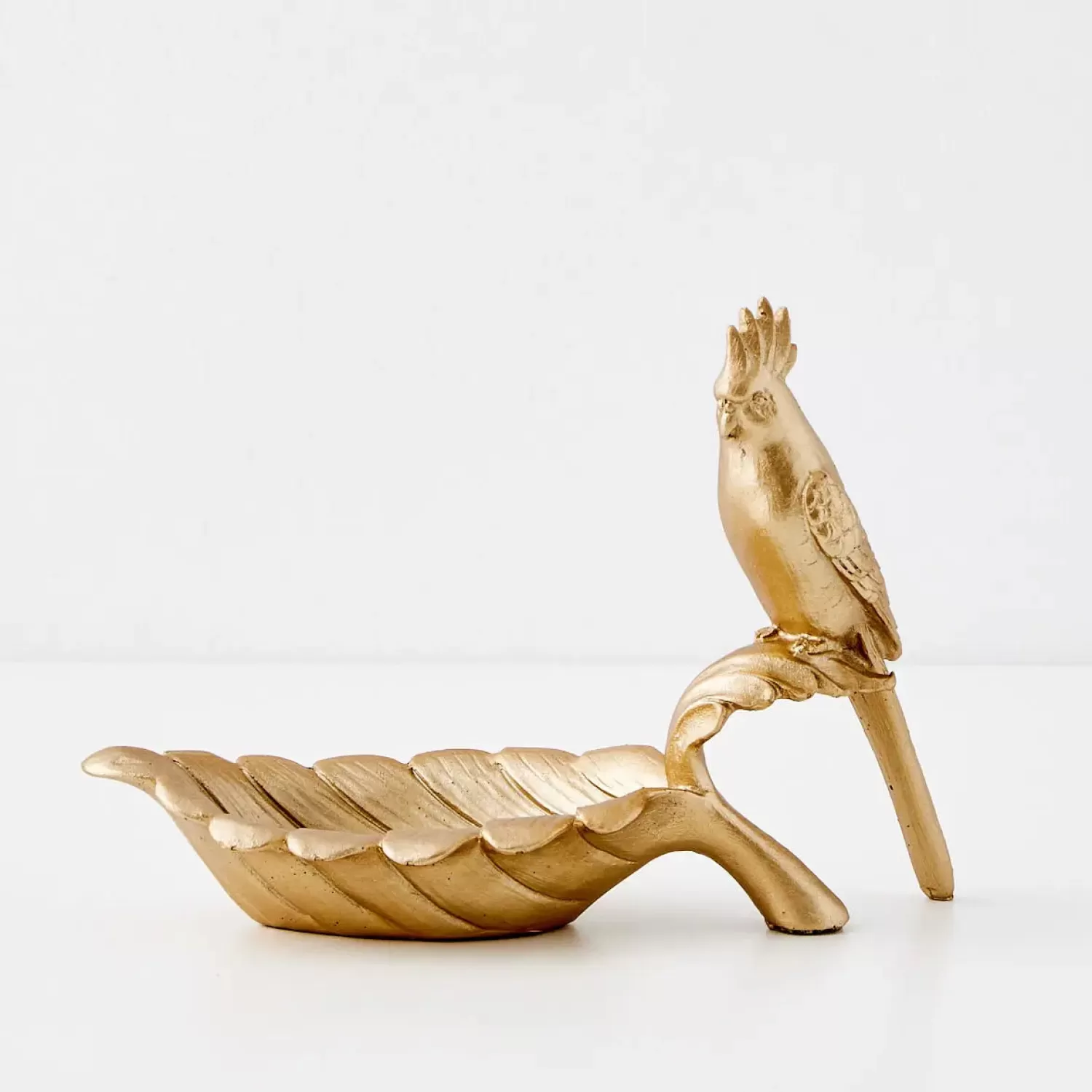 GigiandTom Penny The Parrot Resin Decorative Tray Gold* Decorative Objects & Trays