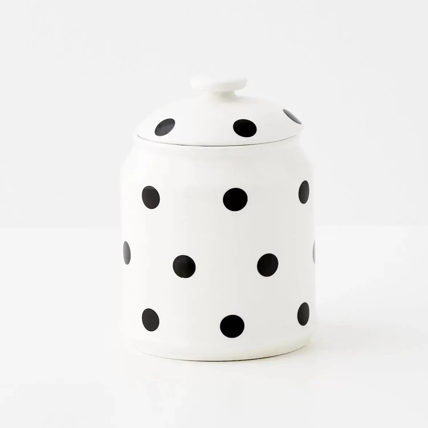 GigiandTom Polka Dot Ceramic Canister White* Kitchen Accessories