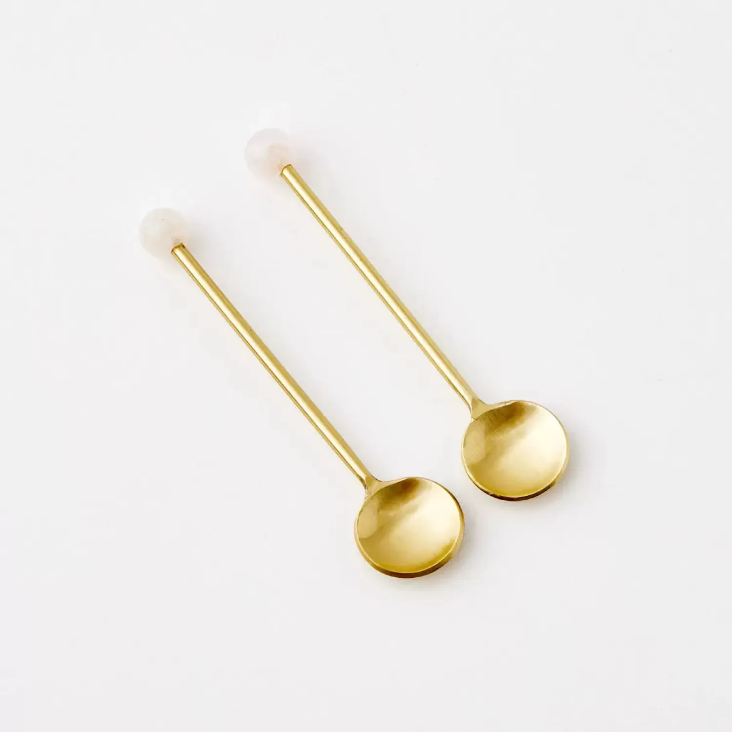 GigiandTom Quartz Brass Dessert Tea Spoon Set* Tableware