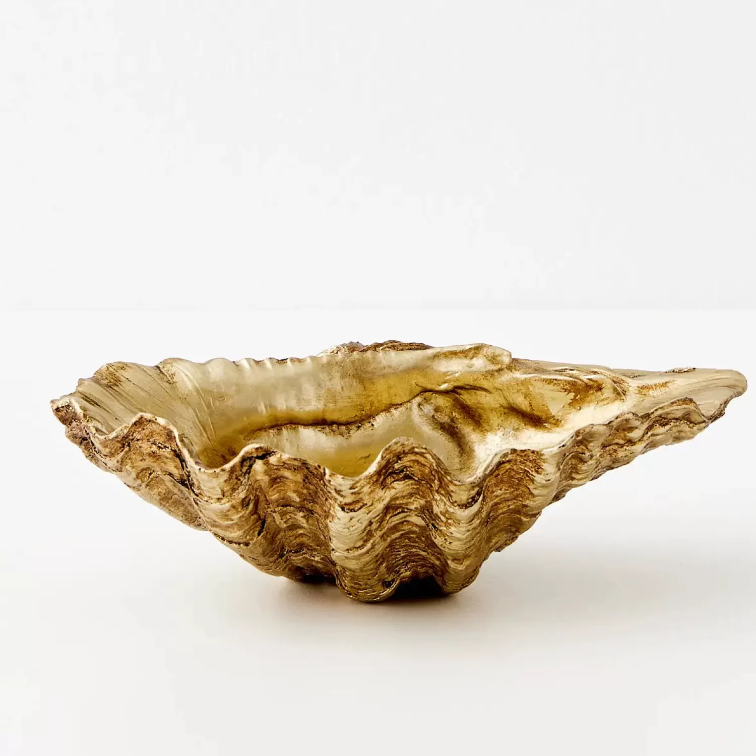 GigiandTom Resin Clam Sculpture Small Gold* Decorative Objects & Trays