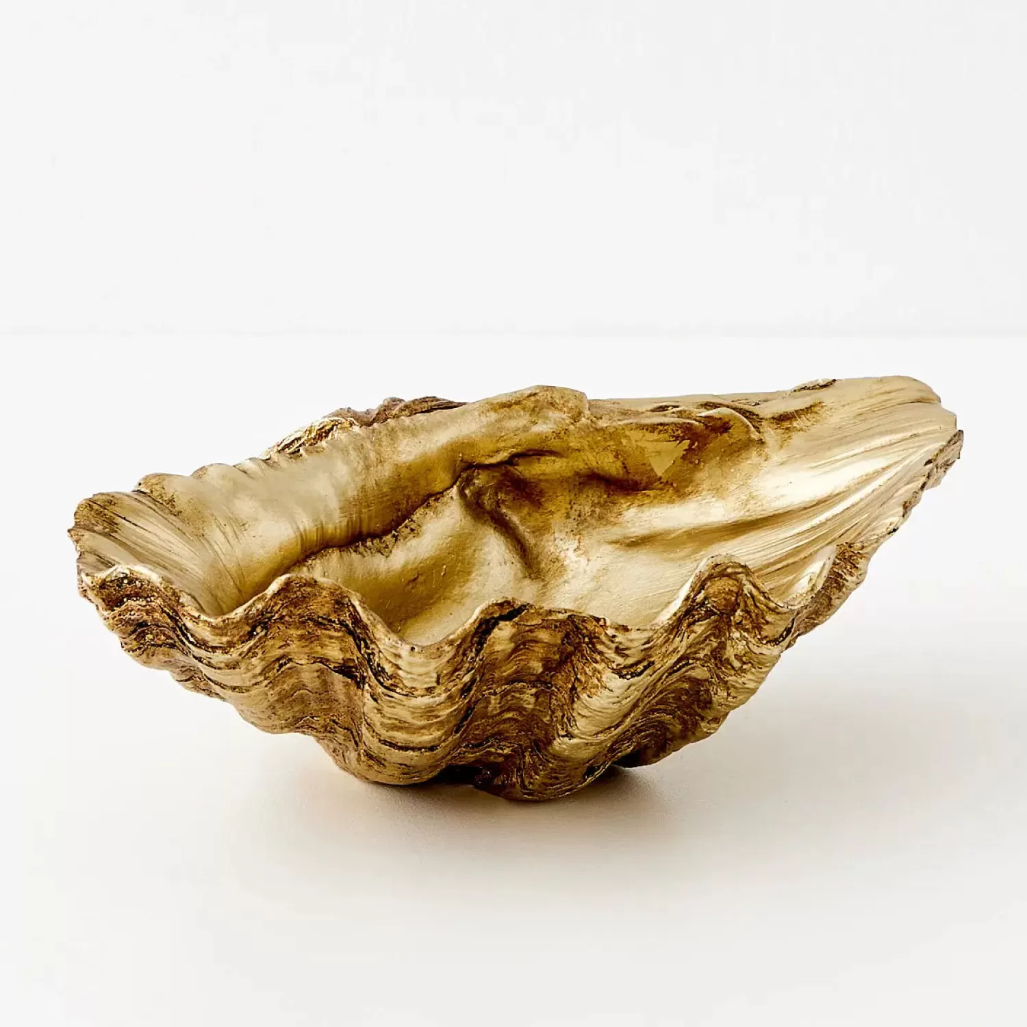 GigiandTom Resin Clam Sculpture Small Gold* Decorative Objects & Trays