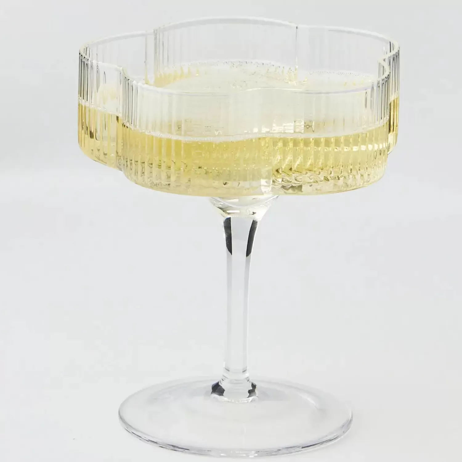 GigiandTom Ribbed Flower Champagne Glass* Wine Glasses