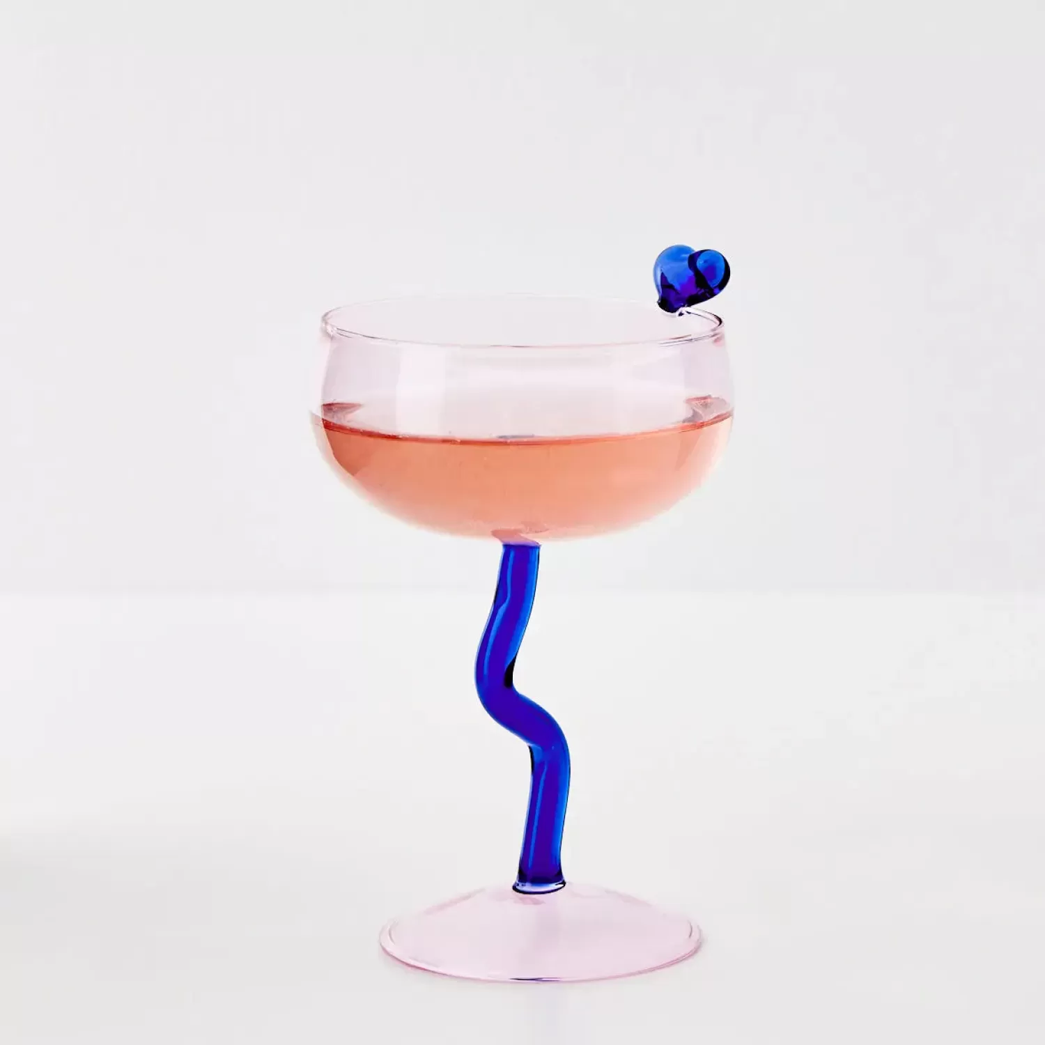 GigiandTom Swirl Stem Cocktail Glass Pink/Blue* Cocktail Glasses