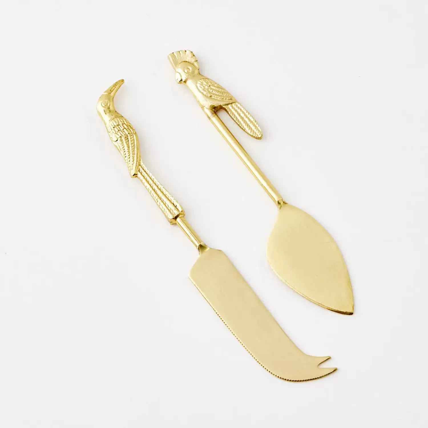 GigiandTom Tropicana Brass Cheese Knife Set* Serveware