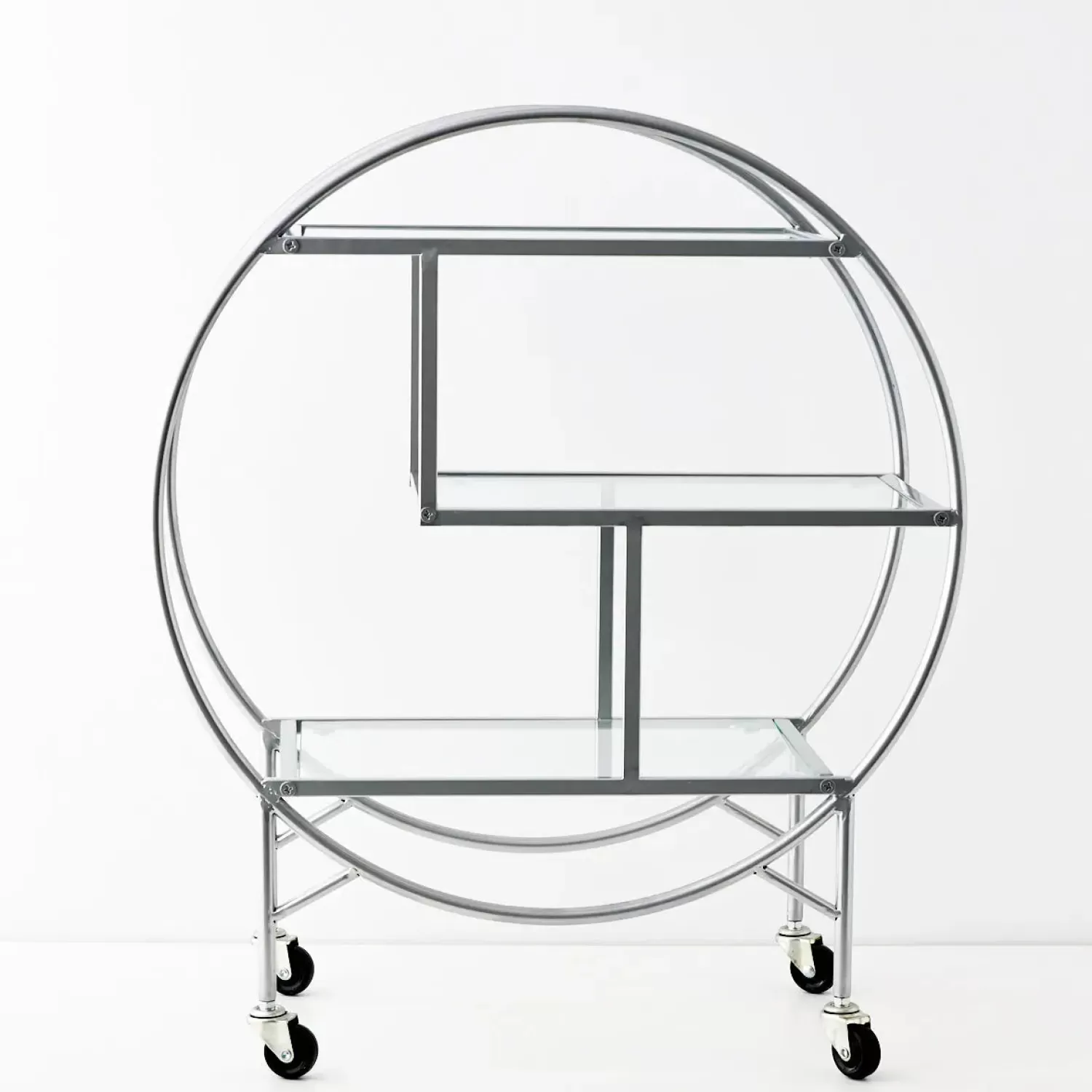 GigiandTom Vintage Style Bar Cart Silver* Bar Tools & Accessories